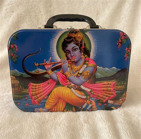 Vintage Hindu Gods Goddess Indian Lunchbox Accoutrements 1998